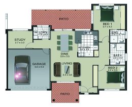 Floorplan of Armstrong Villa