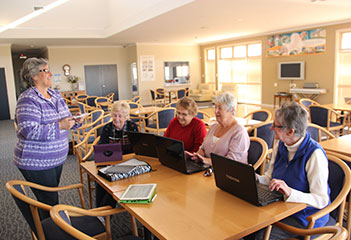 Older couple smiling